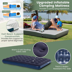 5-in-1 2-Person Foldable Outdoor Camping Tent Cot with Air Mattress and Sleeping Bag