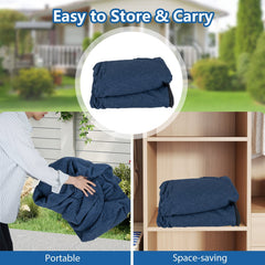 2-Person Portable Blow Up Sofa with Detachable Cover-Blue