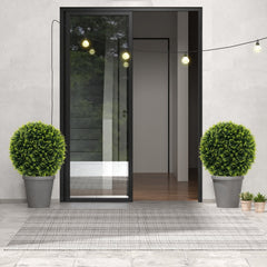 2 Pieces 18/22 Inches Indoor Outdoor Faux Decorative Balls for Patio Garden Front Door Balcony and Backyard-M