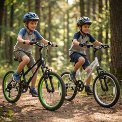 20 Inch Kids Mountain Bike with Shimano 7 Speed and Suspension Fork, Black