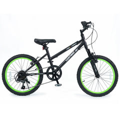 20 Inch Kids Mountain Bike with Shimano 7 Speed and Suspension Fork, Black