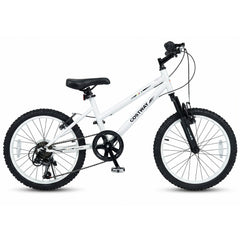 20 Inch Kids Mountain Bike with Shimano 7 Speed and Suspension Fork, White