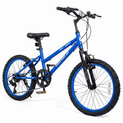 20 Inch Kids Mountain Bike with Shimano 7 Speed and Suspension Fork, Blue