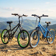 20 Inch Kids Mountain Bike with Shimano 7 Speed and Suspension Fork, Blue