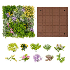 20 inches x 20 inches 3D Hanging Succulents with 10 Types of Mixed Faux Plants for Balcony Home