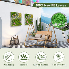 20 inches x 20 inches 3D Hanging Succulents with 10 Types of Mixed Faux Plants for Balcony Home