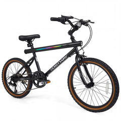 20 Inch LED Lit Cycling Bike with Speakers and Shimano 6 Speed, Black