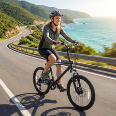20 Inch LED Lit Commuter Bicycle with Disc Brakes and Stereo Speakers, Black