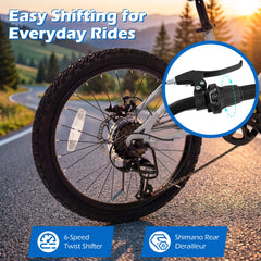 20 Inch LED Lit Commuter Bicycle with Disc Brakes and Stereo Speakers, Silver