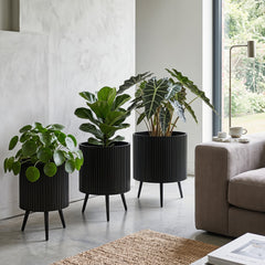 20 Inch Plant Pot with Stand and Tapered Legs for Garden