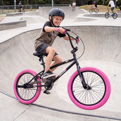 20 Inch Trick Bicycle with 270 Degree Handlebar and 4 Pegs, Pink