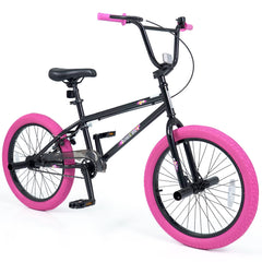20 Inch Trick Bicycle with 270 Degree Handlebar and 4 Pegs, Pink