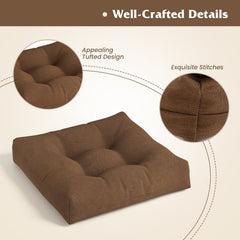 21 Inch x 21 Inch Patio Chair Seat Cushion Pads for Indoor and Outdoor-Coffee
