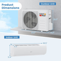 EchoCool Series 23000 BTU 208/230V Mini Split Air Conditioner and Heater Pump System