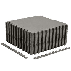 24 Pack Non-Slip Protective Interlocking EVA Foam Floor Tiles-Grey