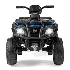 24V 2 Seater Kids Ride On ATV with 4WD, 24V 7Ah Battery, Spring Suspension and Radio, 130 lb, Blue