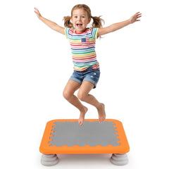 25.5 Inch Kids Mini Trampoline with 4 Removable and Non-Slip Foot Pads-Orange