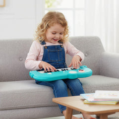 25-Key Kids Piano Keyboard Elephant Shape Toy Digital Piano with Built-in Music and Light-Blue