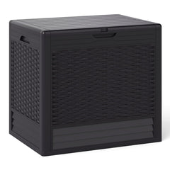 25 Gallon Outdoor Storage Box with Rattan Patterns-Brown
