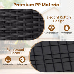 25 Gallon Outdoor Storage Box with Rattan Patterns-Brown