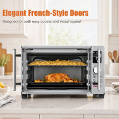 26.4 Quart French Door Convection Toaster Oven with 11 Presets 1500W Countertop Oven
