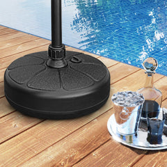 27 lbs Fillable Round Umbrella Base Stand for Yard Garden Poolside