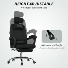 Ergonomic Executive High Back Office Chair with Footrest,Lumbar Support,Grey