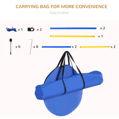 Dog Agility Starter Kit Pet Outdoor Exercise Training Set Tunnel 4 Weave Poles High Jumper