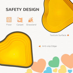 6PCs Non-Slip Stackable Kids Stepping Stones, Heart-Shaped
