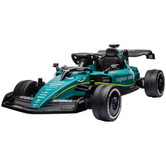 Aston Martin Licensed 12V Electric Go Kart, Kids Ride on Car with 4 Shock-Absorbing Wheels, Remote Control