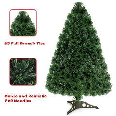 3 FT Fibre Optic Artificial Christmas Tree with 85 Branch Tips and 7 Colour Lights