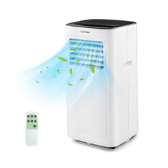 3-in-1 9000 BTU Portable Air Conditioner with Dehumidifier and 24H Timer, White, 280 sq ft