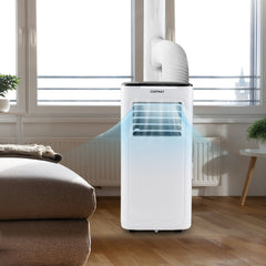 3-in-1 9000 BTU Portable Air Conditioner with Dehumidifier and 24H Timer, White, 280 sq ft