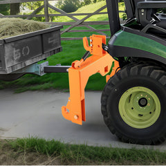 3-Point Quick Hitch with 5 Level Adjustable Bolt for Farming-Orange