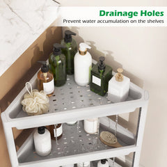 3-Tier Corner Shower Caddy 2-Pack with Detachable Design-White
