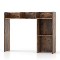 3 Tier Desk Bookshelf in Brown, 29 Inch Monitor Shelf Unit for Screens up to 27 Inches