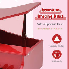 30-Key Wood Toy Kids Grand Piano with Bench and Music Rack-Red