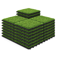 30 PCS Interlocking Artificial Grass Tiles