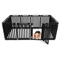 31.5 inches Height Indoor Outdoor Dog Playpen with 12 Panels-Black