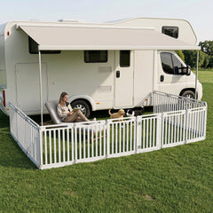 31.5 inches Height Indoor Outdoor Dog Playpen with 12 Panels-White