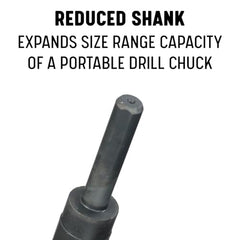 Drill America DWDRSD Series Qualtech High-Speed Steel Economy Reduced-Shank Drill Bit, Black Oxide Finish, Round Shank, Spiral Flute, 118 Degrees Conventional Point, 5/16" Size, Pack of 1, Round