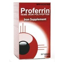 Proferrin 11mg Heme Iron (30Tablets) Brand: Medical Futures