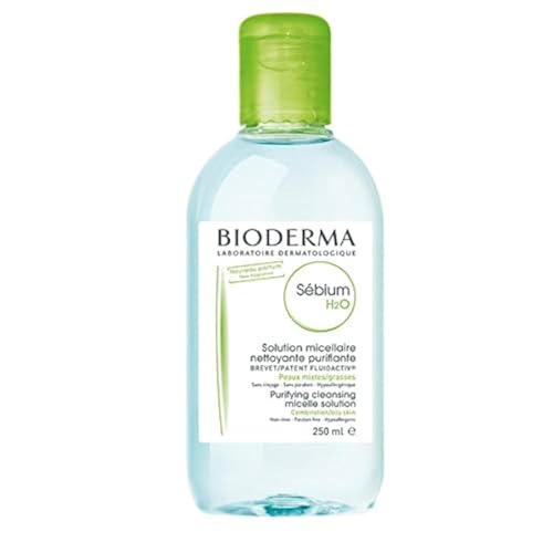 Bioderma - Sébium H2O - Micellar Water - Cleansing and Make-Up Removing - for Combination to Oily Skin , 8.4 Fl Oz (Pack of 1)