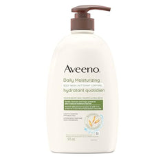 Aveeno Daily Moisturizing Body Wash, Dry Skin Care, Gentle Cleanser, Oat, Shower Product, Lightly Scented. 975mL