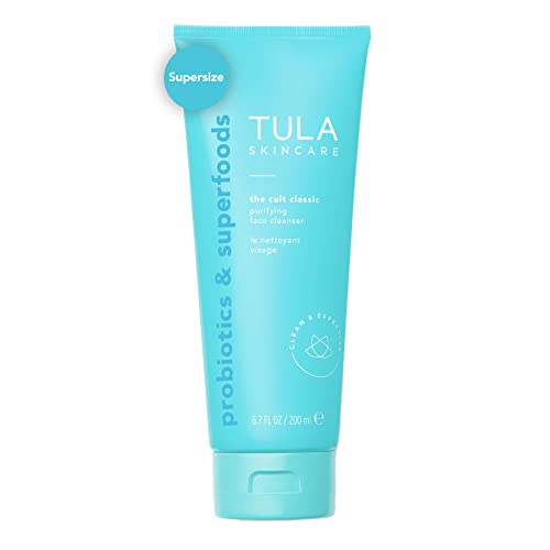 TULA Skincare Cult Classic Purifying Face Cleanser, Daily Wash for Pores & Skin Balance with Prebiotic Extracts, Antioxidants & Turmeric, Deep Cleansing Formula, 6.7 FL OZ