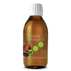 Nature's Way NutraSea Omega 3 Fish Oil Liquid Supplement for Adults and Kids Ages 1+ – Chocolate Flavour – Brain & Heart Health – EPA & DHA, 200 mL