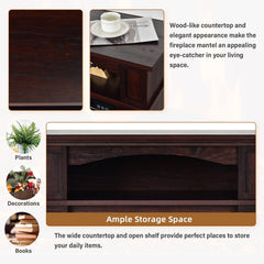 32 Inch 1400W Electric TV Stand Fireplace with Shelf-Natural
