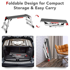 330 lbs Aluminum Folding Non-slip Drywall Step Stool Ladder