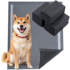 35.5 inches x 24 inches Charcoal Dog Pee Pads 6-Layer for Dogs-Black