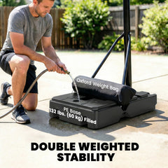 Basketball Hoop, 7.7 FT to 10 FT Adjustable, Portable Basketball Goal with 43'' Shatterproof Backboard,Fillable Base